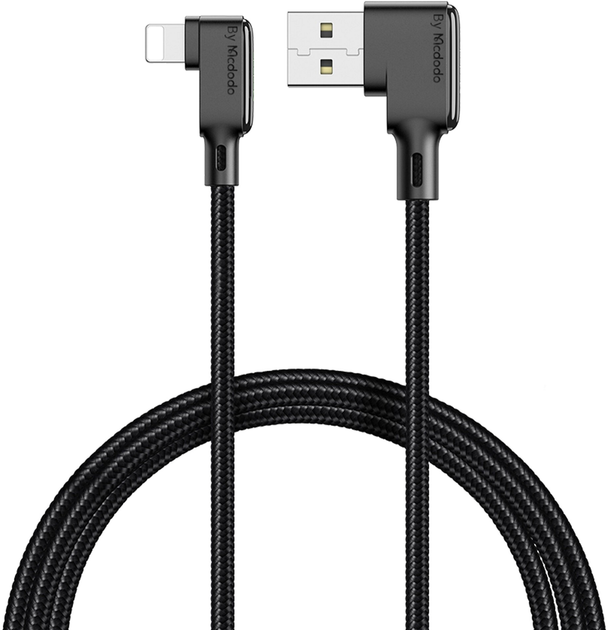 Кабель кутовий Mcdodo USB Type-A - Apple Lightning 1.8 м Black (CA-7511) - зображення 1