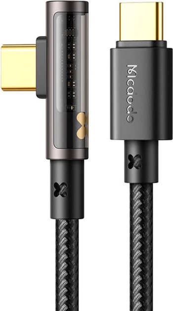 Kabel kątowy Mcdodo USB Type-C - USB Type-C 1.8 m Black (CA-3401) - obraz 2