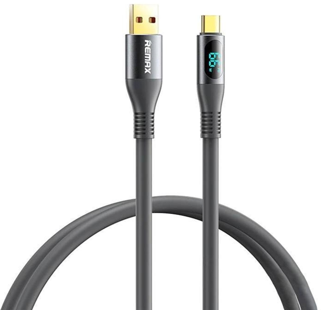 Kabel Remax Zisee USB Type-A - USB Type-C 1.2 m Grey (RC-C030) - obraz 1