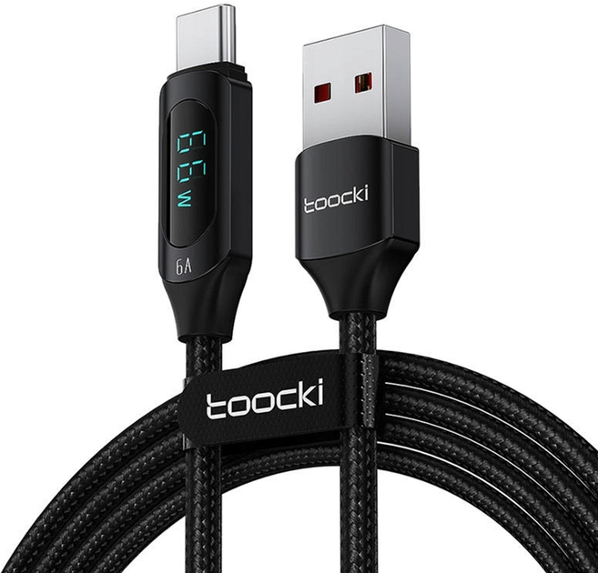 Кабель Toocki USB Type-A - USB Type-C 1 м Black (TXCTXY2A01) - зображення 1