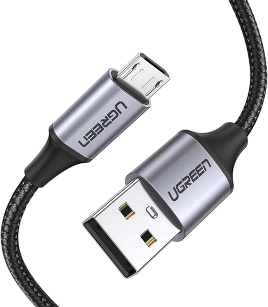 Кабель Ugreen USB Type-A - micro-USB 3 м Black (6957303864034) - зображення 1
