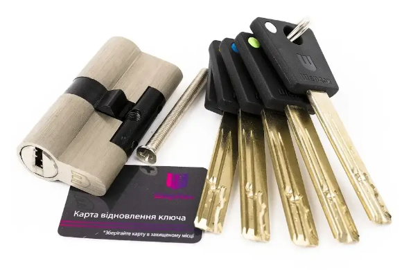 Цилиндр замка Шерлок HK ключ/ключ 60 мм (30Х30)-SN сатин (1 шт) - изображение 3