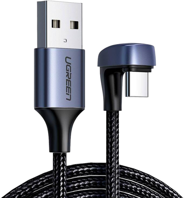 Kabel Ugreen USB Type-A - USB Type-C 1 m Black (6957303873135) - obraz 1
