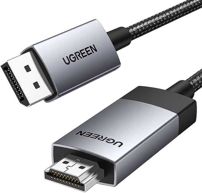 Kabel Ugreen DisplayPort - HDMI 1 m Black (6941876217731) - obraz 1