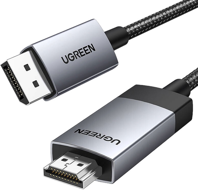 Кабель Ugreen DisplayPort - HDMI 1 м Black (6941876217731) - зображення 1