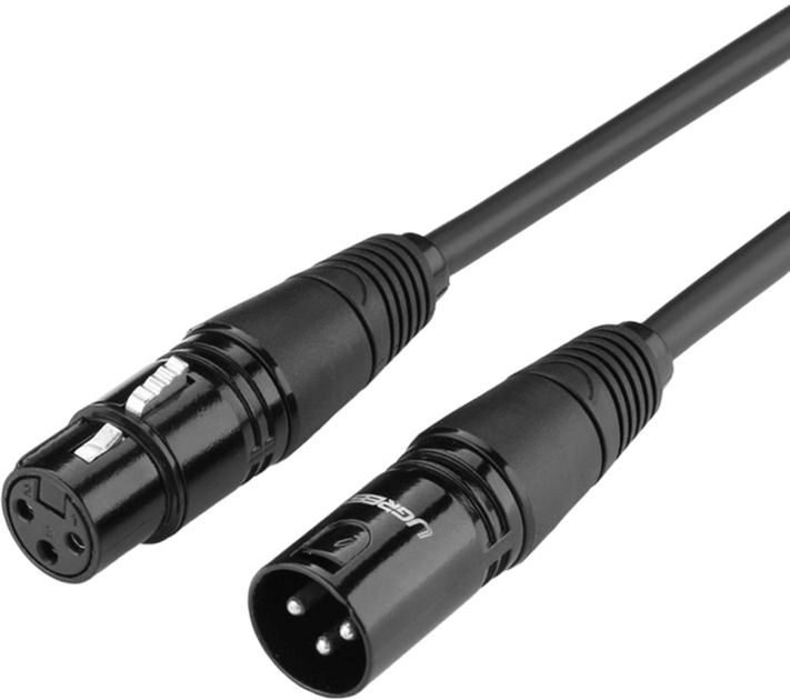 Kabel Ugreen XLR - XLR 3 m Black (6957303802449) - obraz 1