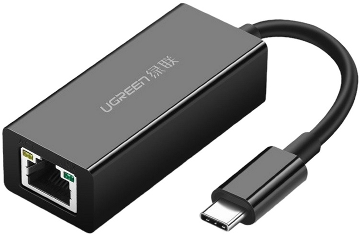 Adapter zewnętrzny Ugreen USB Type-C - RJ-45 Black (6957303853076) - obraz 1