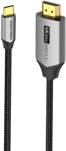 Kabel Vention USB Type-C - HDMI 1 m Black (6922794765146) - obraz 2