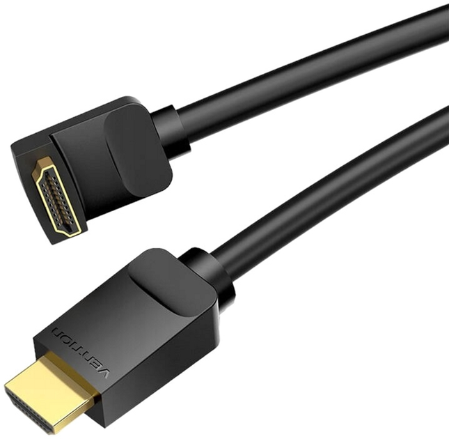 Kabel kątowy Vention HDMI - HDMI 1.5 m Black (6922794745353) - obraz 2