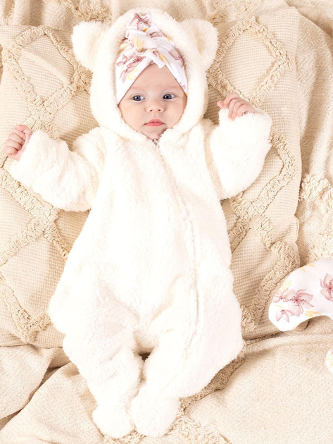 Pajacyk niemowlęcy ciepły polarowy dla dziewczynki Nicol 203271 56 cm Beżowy (5905601026365) - obraz 2