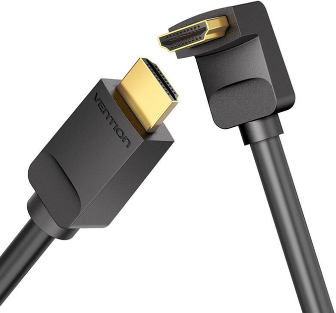 Кабель кутовий Vention HDMI - HDMI 3 м Black (6922794745407) - зображення 1