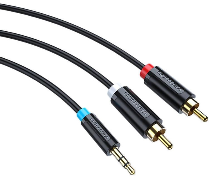 Кабель Vention 3.5 мм - 2 x RCA 3 м Black (6922794751330) - зображення 1