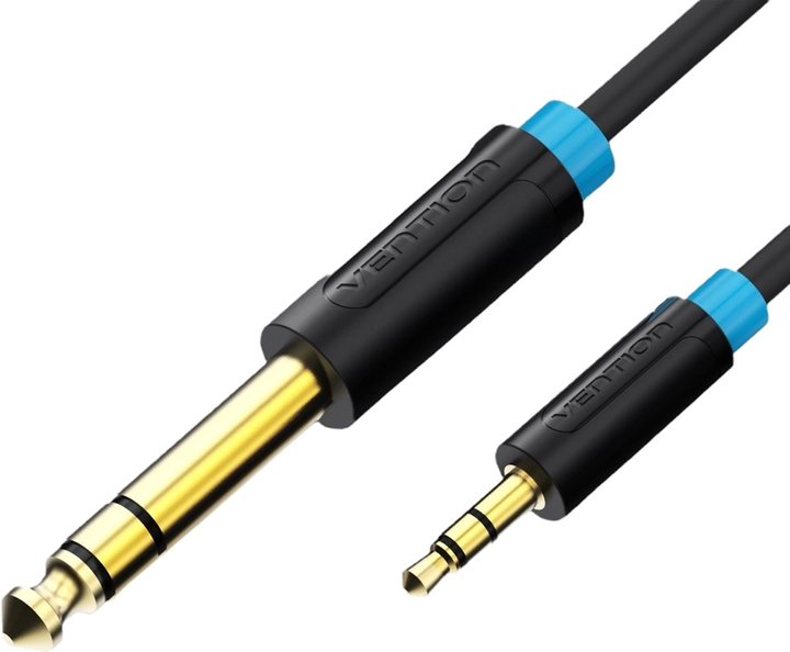 Kabel audio Vention 3.5 mm - 6.35 mm 5 m Black (6922794728301) - obraz 1