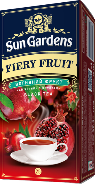 Упаковка Чая черного Sun Gardens Fiery Fruit 2 шт по 25 пакетиков (4820082709075) - изображение 2