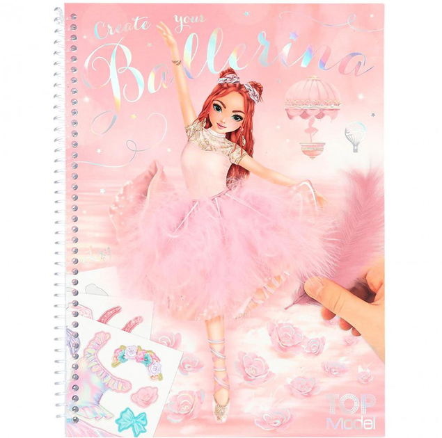 Книжка-розмальовка Depesche TOPModel Ballerina з наклейками (4010070631413) - зображення 1
