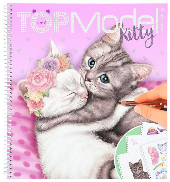 Książka-kolorowanka Depesche TOPModel Kitten z naklejkami (4010070638092) - obraz 2