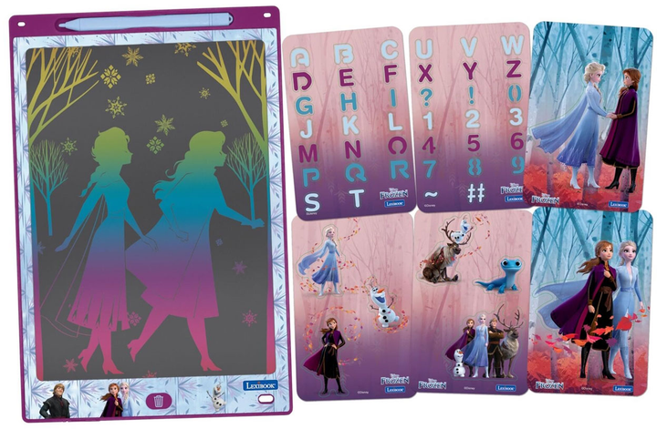Планшет для малювання Lexibook Magic Tab Disney Frozen з трафаретами 28 см (3380743085586) - зображення 3