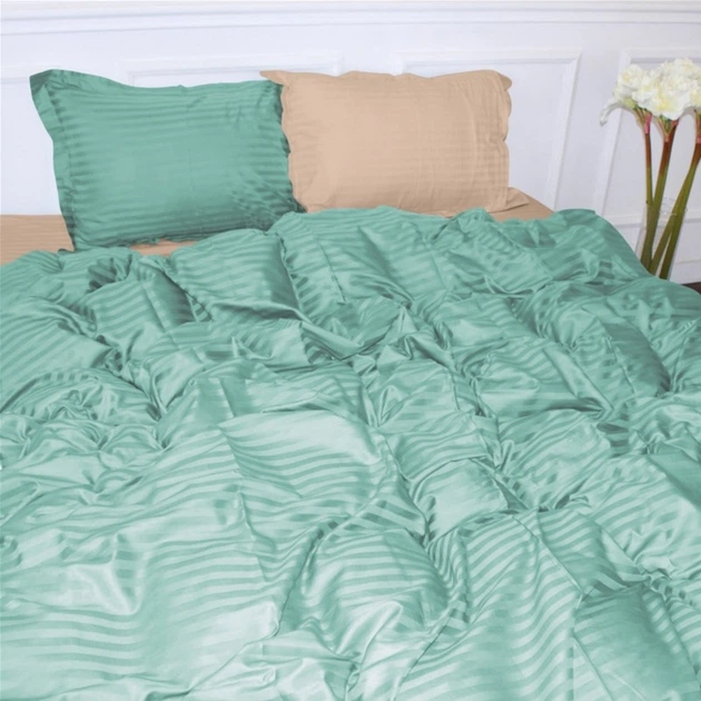 Комплект постільної білизни MirSon Satin&nbsp;Stripe 30-0014&nbsp;+ 30-0004&nbsp;Aivengo 200х220 Євро (2200005260302) - зображення 6