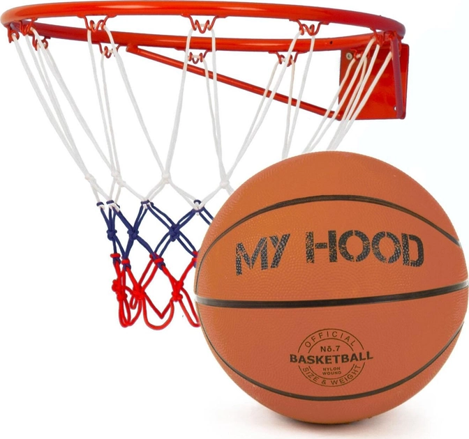 Баскетбольний м'яч My Hood з кошиком Розмір 7 (5704035340012) - зображення 1
