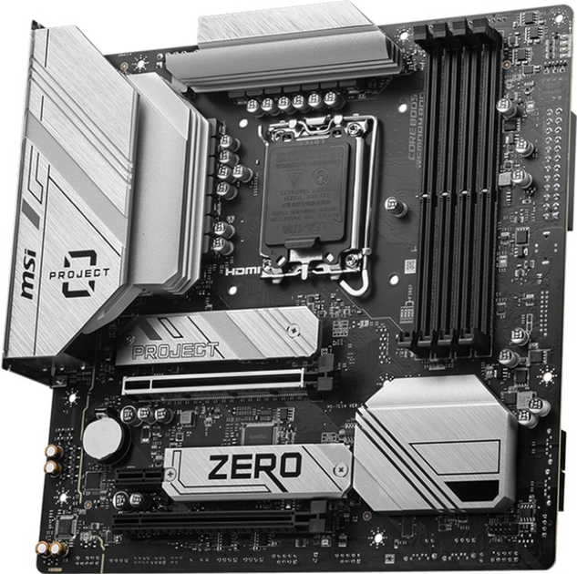 Материнська плата MSI PROJECT ZERO B760M Wi-Fi (s1700, Intel B760, PCI-Ex16) - зображення 2