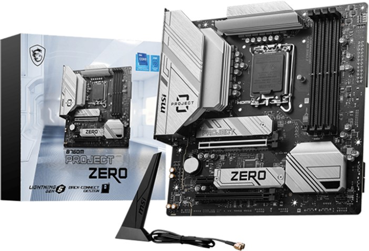 Материнська плата MSI PROJECT ZERO B760M Wi-Fi (s1700, Intel B760, PCI-Ex16) - зображення 5