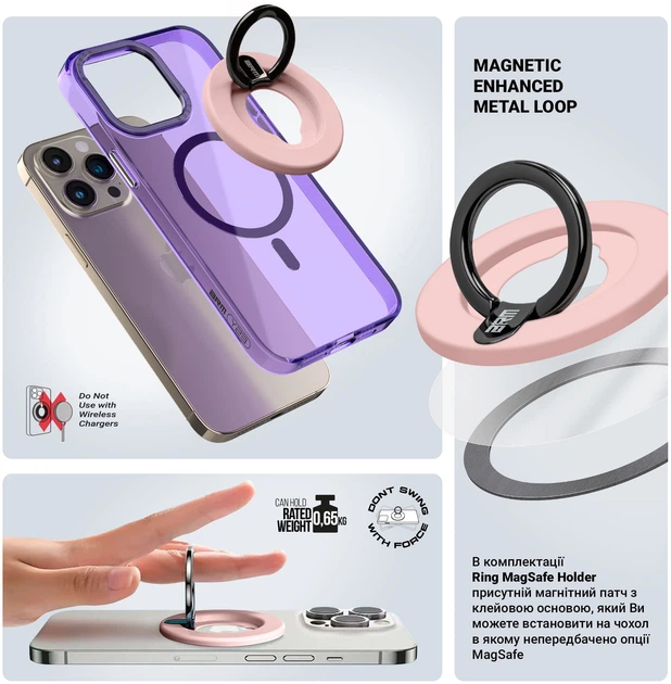 Держатель для телефона ArmorStandart Ring MagSafe Holder Pink (ARM70586) - изображение 4