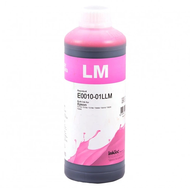 Чорнило InkTec Epson E0010, Light Magenta, P50/T50, R260/270/290/390, RX560/610, 1 л (E0010-01LLM) - Фото 1 Чорнило InkTec Epson E0010, Light Magenta, P50/T50, R260/270/290/390, RX560/610, 1 л (E0010-01LLM) - изображение 1