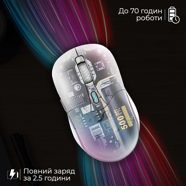 Мышь Promate Samo Wireless/Bluetooth White (samo.white) - изображение 6