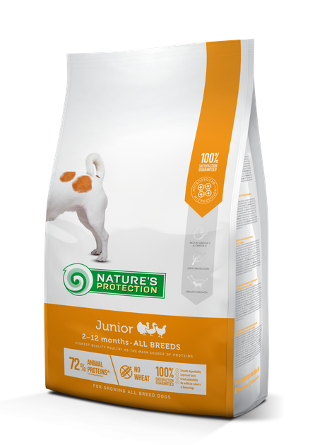 Сухой корм Nature's Protection Junior All Breeds (Medium) 7,5 кг (NPS45727) - Фото 1 Сухой корм Nature's Protection Junior All Breeds (Medium) 7,5 кг (NPS45727) - изображение 1