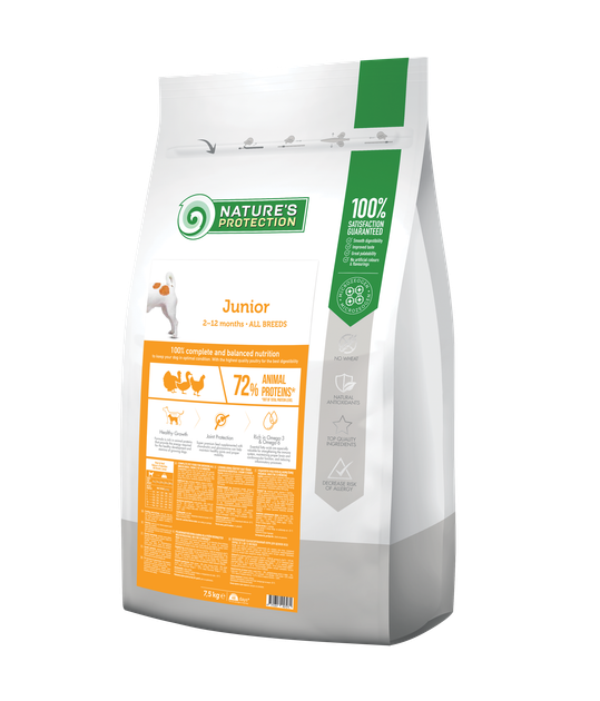 Сухий корм Nature's Protection Junior All Breeds (Medium) 18 кг (NPB46041) - Фото 1 Сухий корм Nature's Protection Junior All Breeds (Medium) 18 кг (NPB46041) - зображення 1