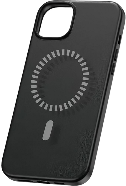 Etui Baseus Fauxther Series MagSafe do Apple iPhone 15 Pro Black (P60157305113-01) - obraz 2