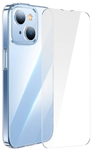 Панель + скло Baseus Crystal для Apple iPhone 14 Plus Transparent (ARJB010002) - зображення 2