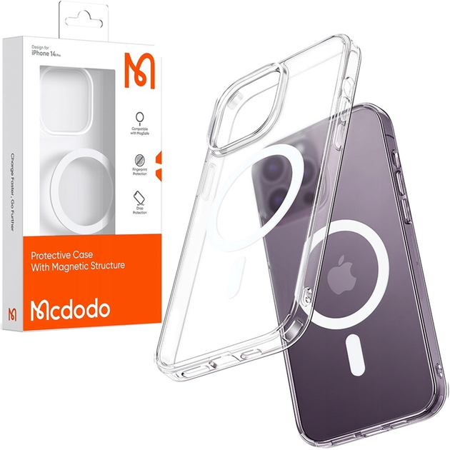 Etui McDodo Crystal do Apple iPhone 14 Pro Transparent (PC-3092) - obraz 1
