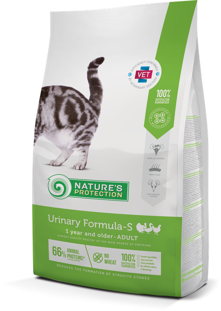 Сухой корм Nature's Protection Urinary Formula-S для профилактики мочекаменной болезни у взрослых кошек 2 кг (NPS45770) - Фото 1 Сухой корм Nature's Protection Urinary Formula-S для профилактики мочекаменной болезни у взрослых кошек 2 кг (NPS45770) - изображение 1