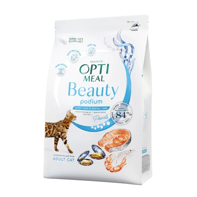 Сухий корм Optimeal Beauty Podium Shiny Coat & Dental Care 4 кг (B1842201) - Фото 1 Сухий корм Optimeal Beauty Podium Shiny Coat & Dental Care 4 кг (B1842201) - зображення 1