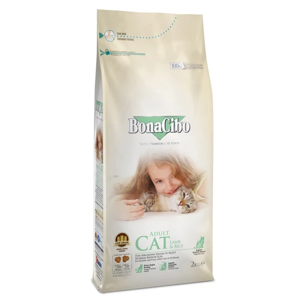 Сухий корм BonaCibo Adult Cat Lamb & Rice 2 кг (BC406120) - Фото 1 Сухий корм BonaCibo Adult Cat Lamb & Rice 2 кг (BC406120) - зображення 1