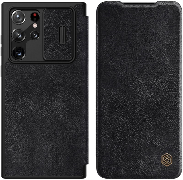 Etui z klapką Nillkin Qin Leather Pro do Samsung Galaxy S22 Ultra Black (6902048235564) - obraz 1