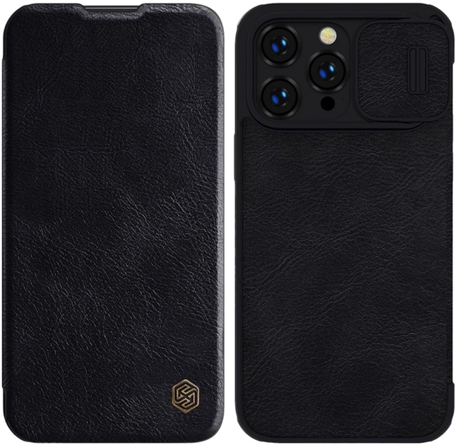Чохол-книжка Nillkin Qin Pro Leather Case для Apple iPhone 14 Pro Black (6902048248939) - зображення 1
