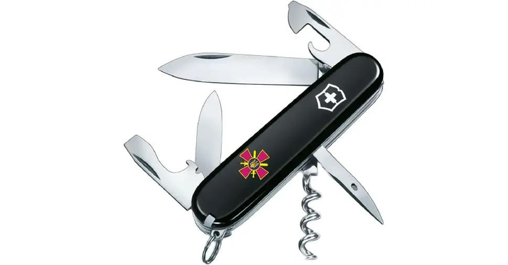 Нож Victorinox Spartan Army Эмблема СВ ЗСУ 1.3603.3_W0020u Black - изображение 1