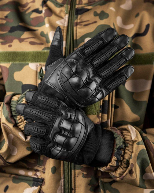 Тактические перчатки ultra protect армейские black L - изображение 1
