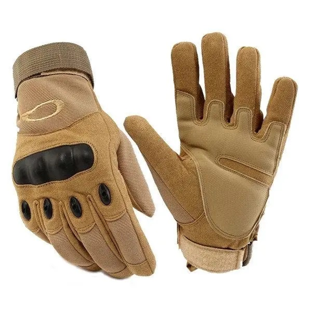 Тактичні повнопалі рукавички колір Койот, XL - зображення 1