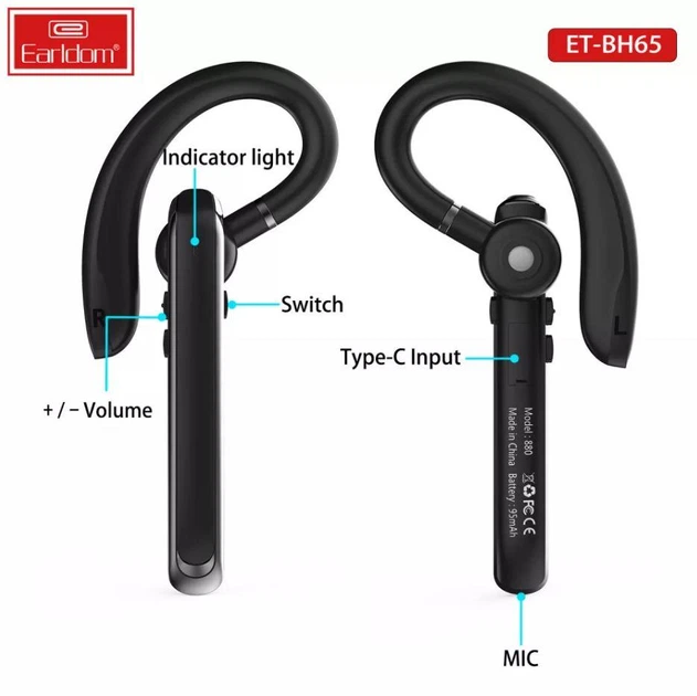 Беспроводной наушник с гарнитурой Bluetooth Earldom ET-BH65 - изображение 4