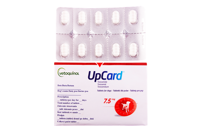Ветеринарные препараты Vetoquinol UpCard Диуретик для собак 7,5 мг (10 таб.) (АА0015886) - Фото 1 Ветеринарные препараты Vetoquinol UpCard Диуретик для собак 7,5 мг (10 таб.) (АА0015886) - изображение 1