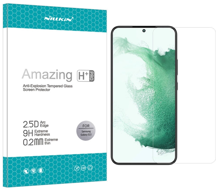 Szkło hartowane Nillkin Amazing H+ Pro do Samsung Galaxy S22 Black (6902048238879) - obraz 1
