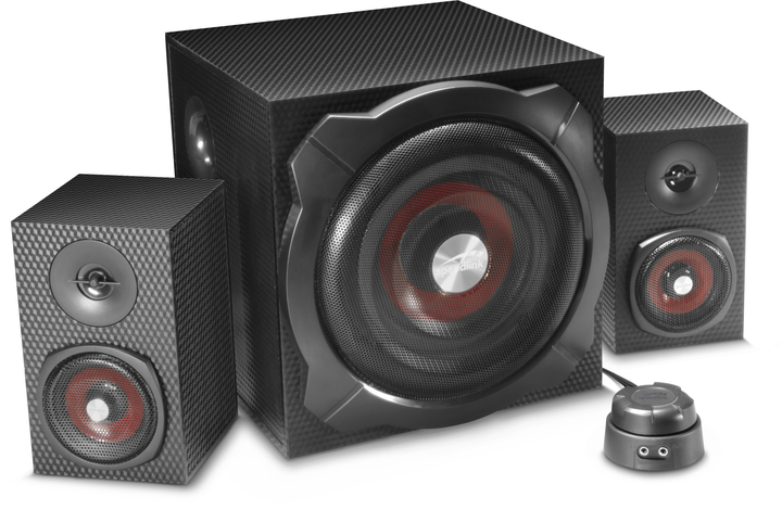 Акустическая система SpeedLink GRAVITY CARBON 2.1 Subwoofer BLACK (4027301184150) - изображение 3