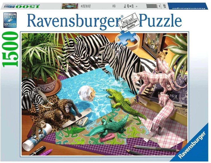 Puzzle Ravensburger Przygoda z origami 1500 elementów (4005556168224) - obraz 1