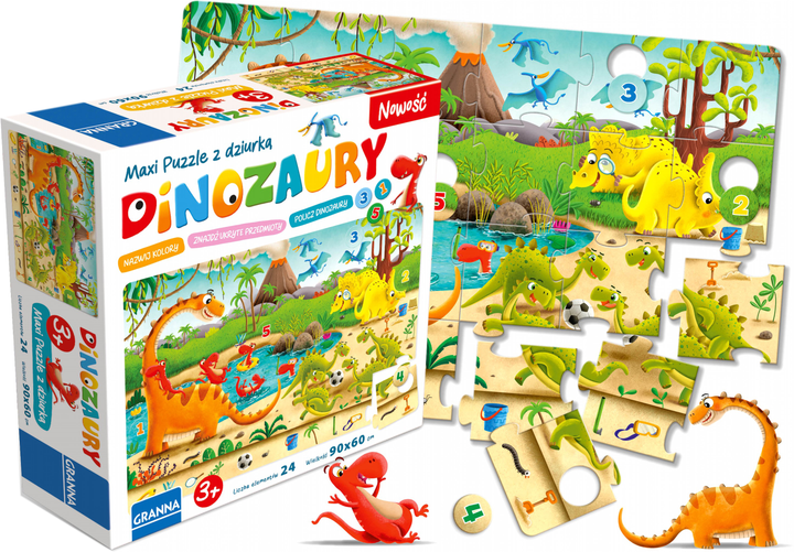 Puzzle Granna Dinozaury 24 elementy (5900221004410) - obraz 1