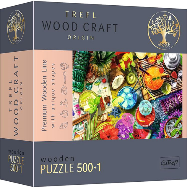 Puzzle drewniane Trefl Kolorowe koktajle 501 element (5900511201543) - obraz 1