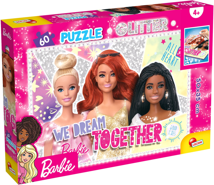 Пазл Lisciani Barbie glitter - Selfie! 60 елементів (8008324081165) - зображення 1