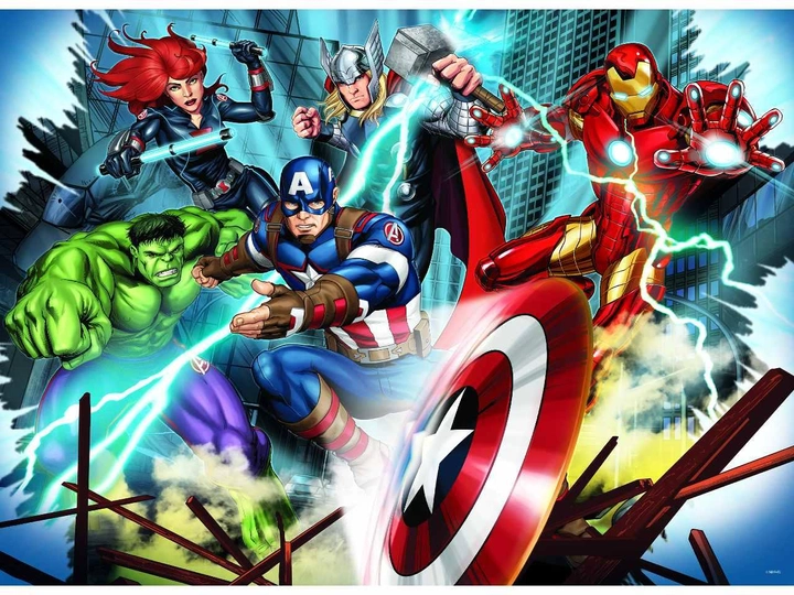 Пазл двосторонній Lisciani Maxi Floor Marvel Avengers 150 елементів (8008324100392) - зображення 2